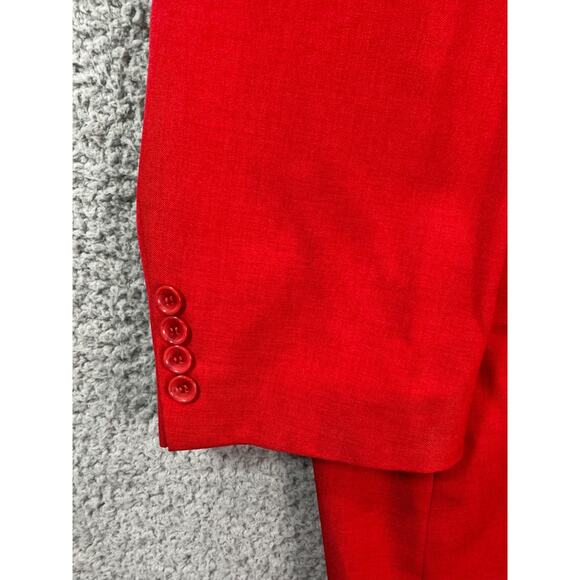 JP Designed In Italy Santa Suit Mens 52R Jacket 48x29 Pants Red - Picture 5 of 16